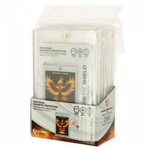 PHOENIX SHIELD &ndash; Lot de 5 Protection acrylique magn&eacute;tique pour carte