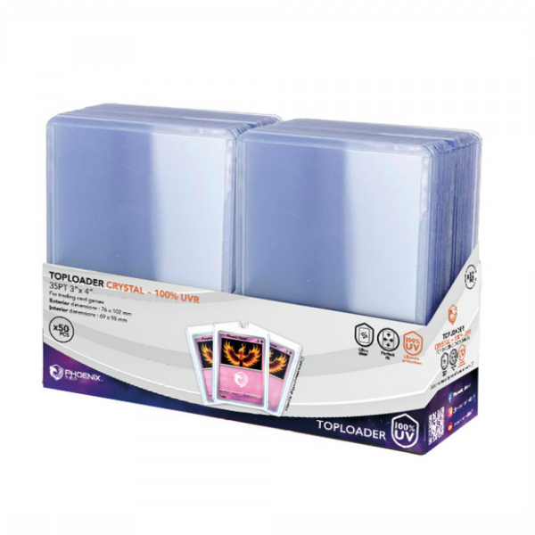 PHOENIX SHIELD &ndash; Lot de 50 Top Loaders 35PT 100% UVR