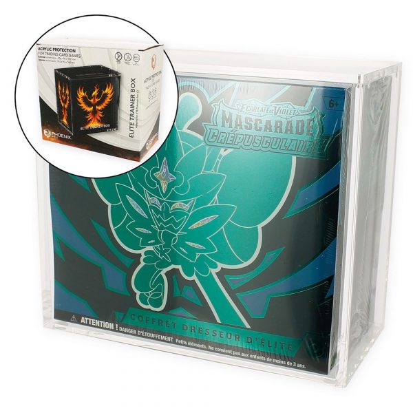 Boite-vitrine acrylique pour ETB Pokemon - Phoenix Shield