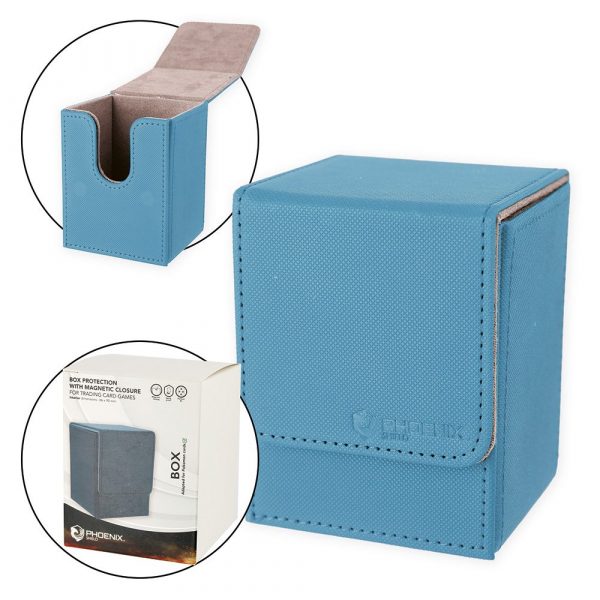 Deck Box Deluxe magnétique - BLEUE CIEL - Phoenix Shield