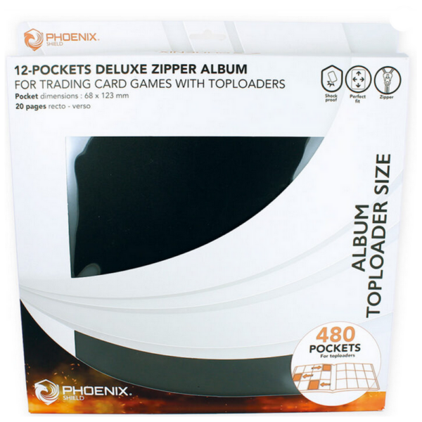 Deluxe Portfolio TOPLOADER 12 cases (480 cartes) - Phoenix Shield