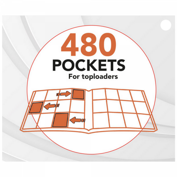 Deluxe Portfolio TOPLOADER 12 cases (480 cartes) - Phoenix Shield