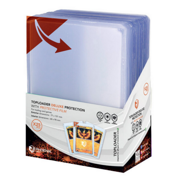 Lot de 25 Deluxe Top Loaders - Phoenix Shield