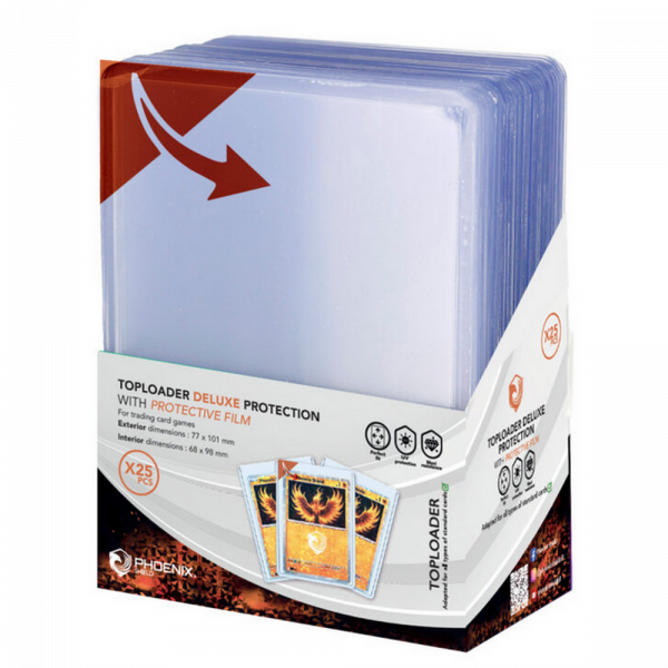 Lot de 25 Deluxe Top Loaders - Phoenix Shield